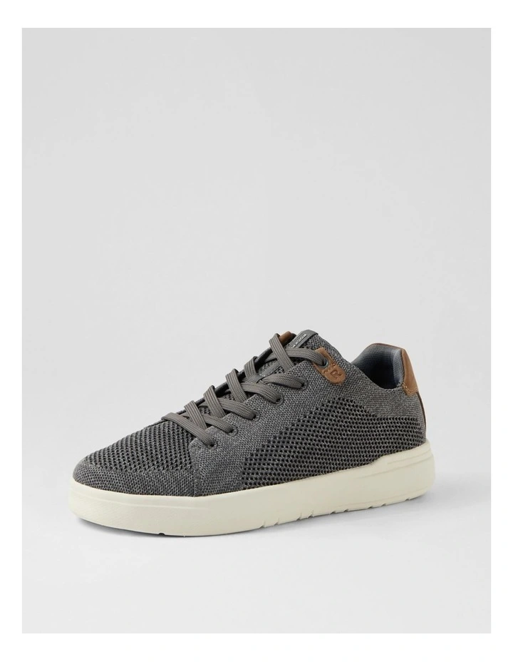Conga Grey Fabric Lace Up Flats image 2