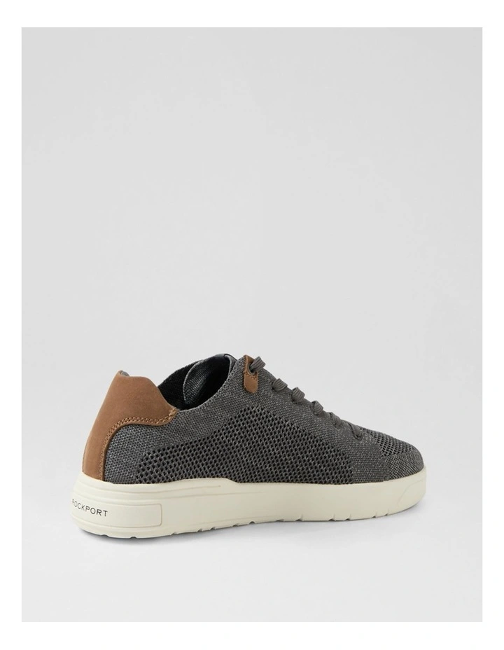 Conga Grey Fabric Lace Up Flats image 3