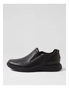 Edge Hill 2 Slip Black Leather Flat Shoes