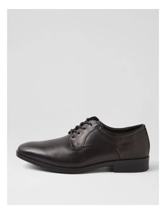 Volwell Black Leather Lace Up Shoes