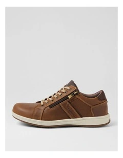 Jeraldo Taupe Crazyhorse Leather Lace Up Flats