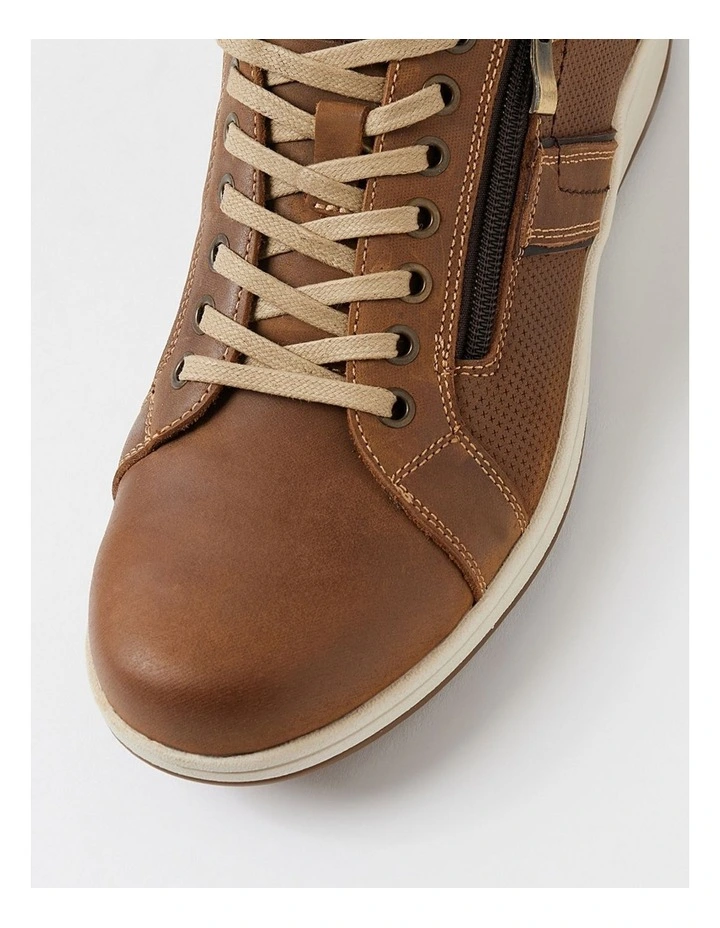 Jeraldo Taupe Crazyhorse Leather Lace Up Flats image 4