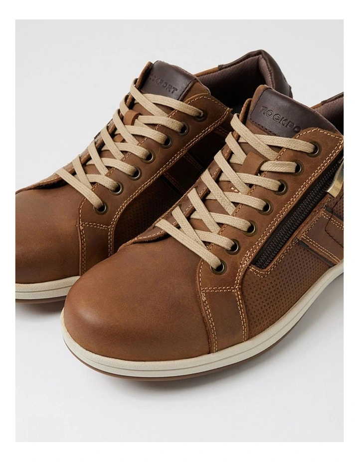 Jeraldo Taupe Crazyhorse Leather Lace Up Flats image 5