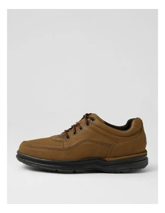 World Tour Classic Mens Chocolate Nubuck Lace Up Shoes