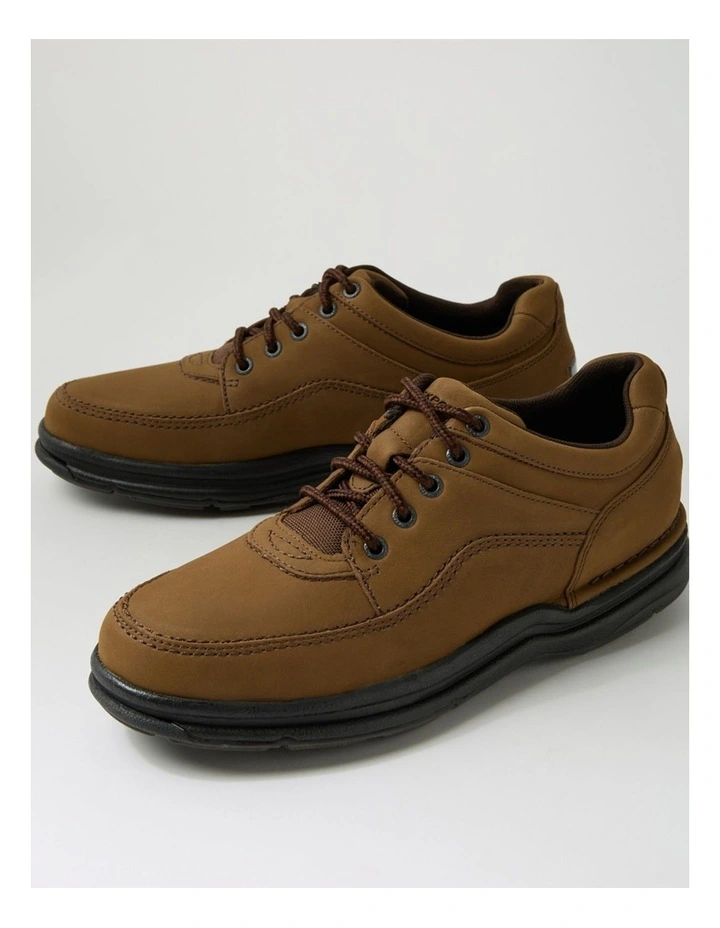 World Tour Classic Mens Chocolate Nubuck Lace Up Shoes image 5