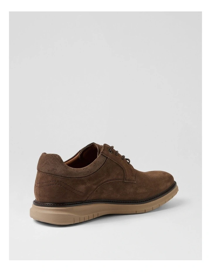 Dofoe Taupe Leather Lace Up Flats image 3