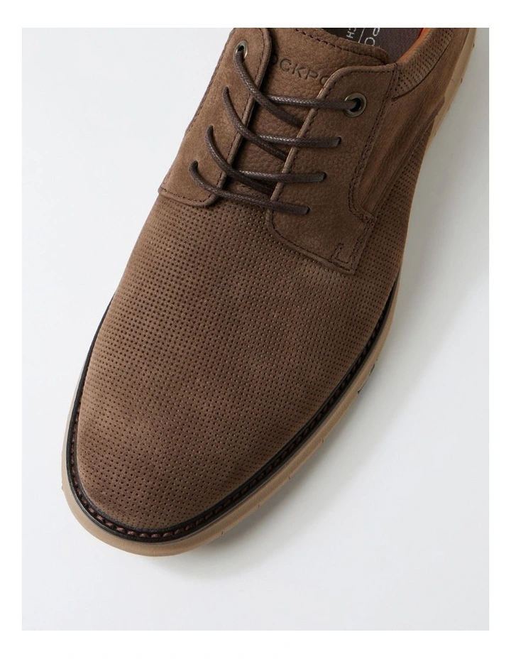 Dofoe Taupe Leather Lace Up Flats image 4