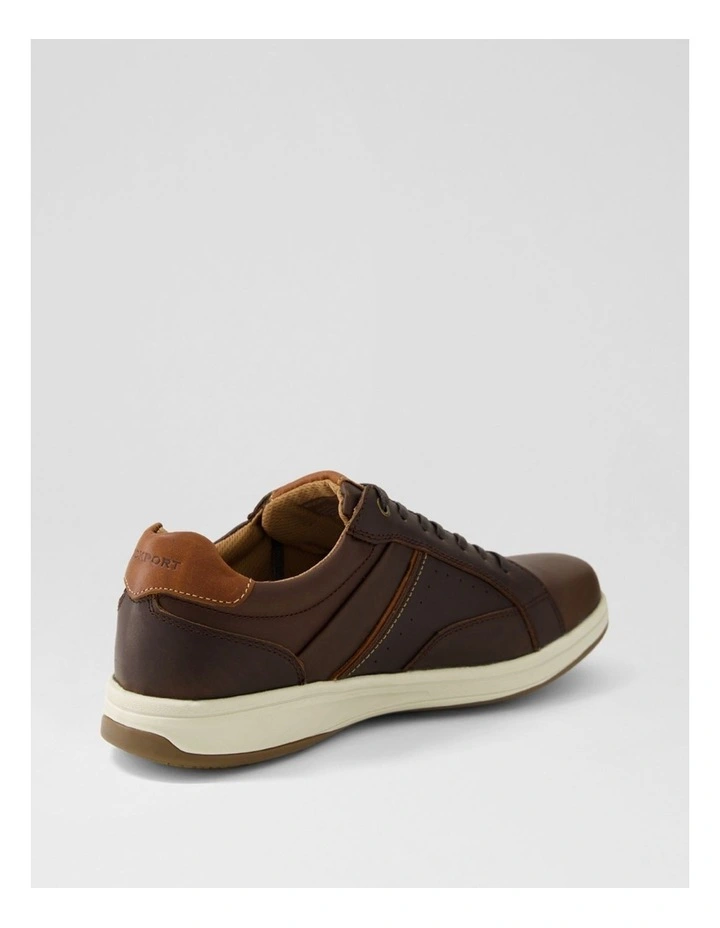 Jeb Chocolate Leather Lace Up Flats image 3
