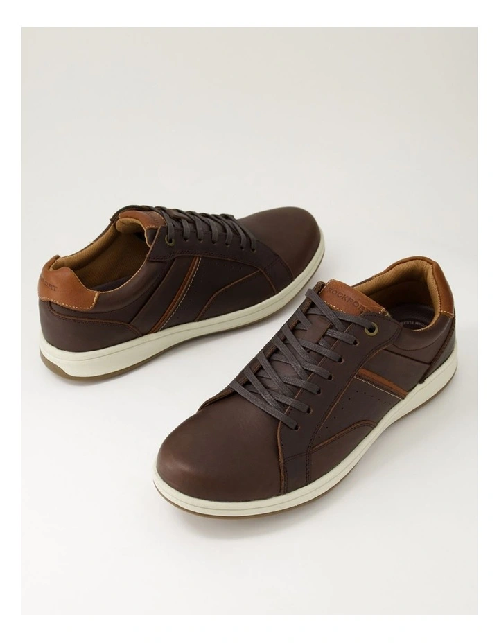Jeb Chocolate Leather Lace Up Flats image 5