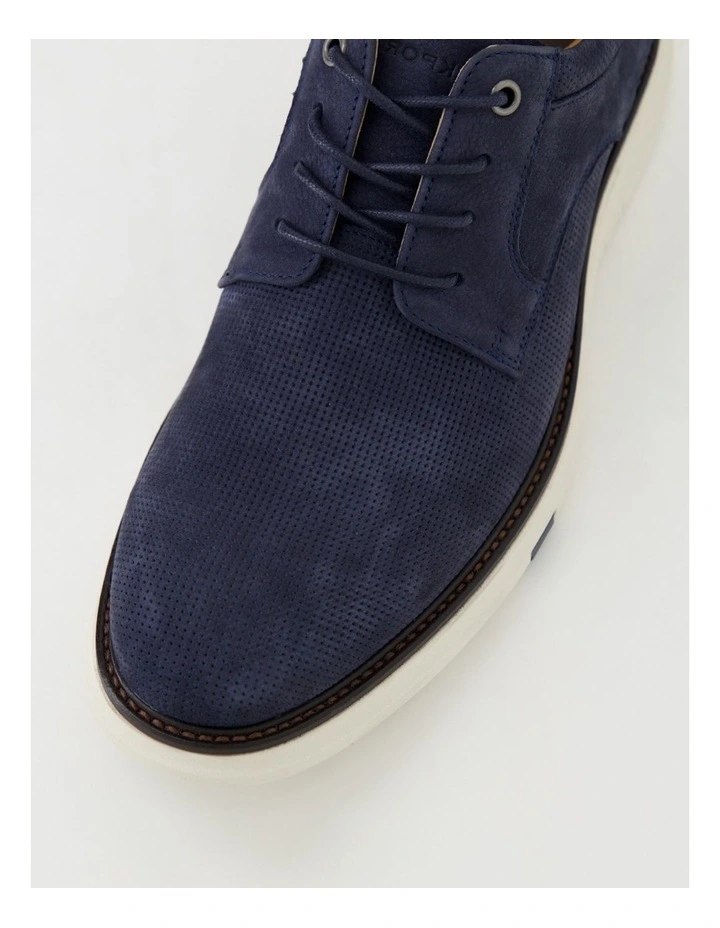 Dofoe Navy Nubuck Lace Up Flats image 4