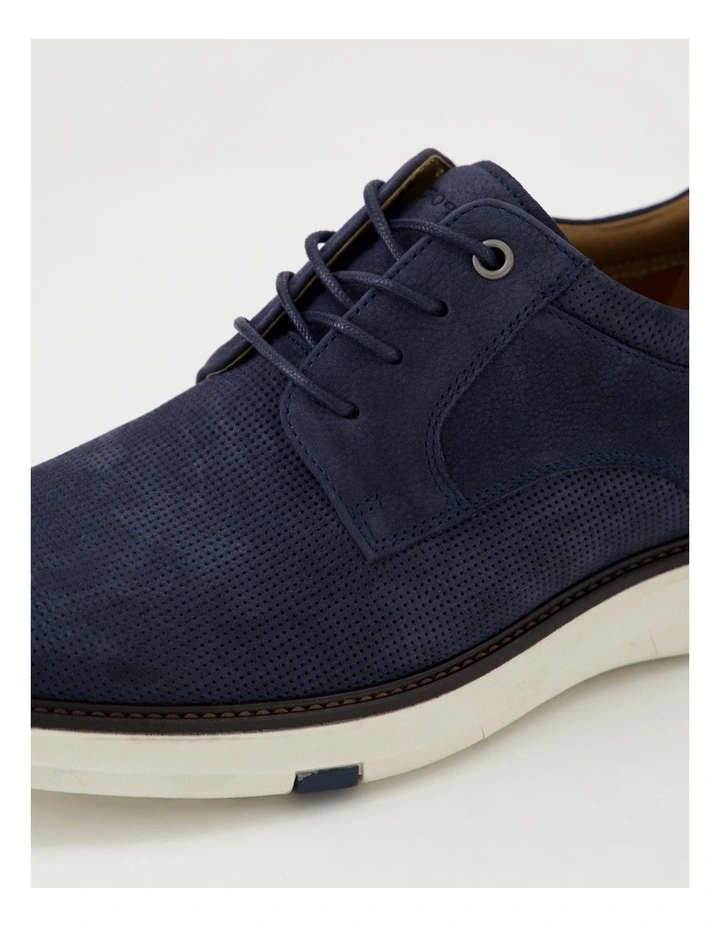 Dofoe Navy Nubuck Lace Up Flats image 5