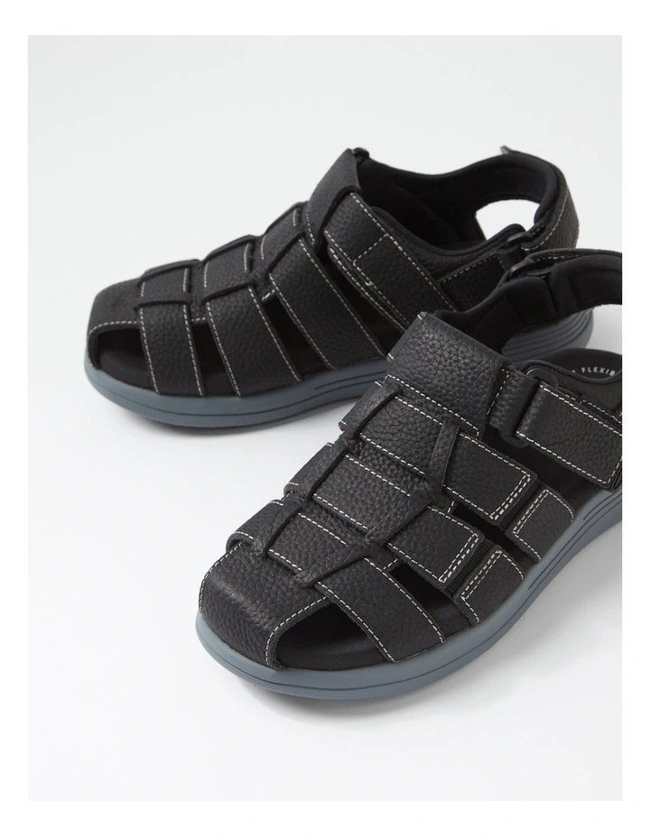 Hampshire Black Leather Sandals image 5