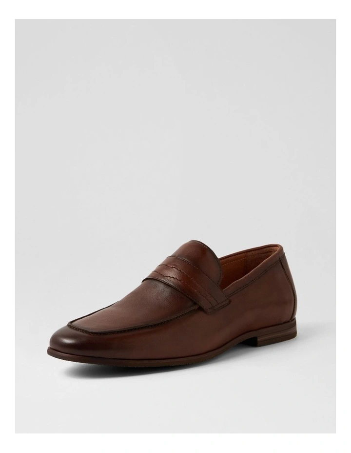 Uptown Cognac Leather Flat Shoes image 2