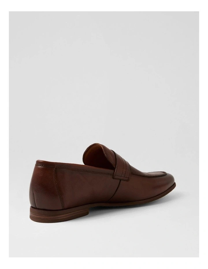 Uptown Cognac Leather Flat Shoes image 3