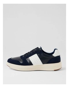 Colway Navy White Suede Sneakers
