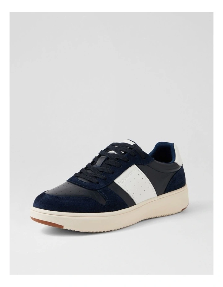 Colway Navy White Suede Sneakers image 2