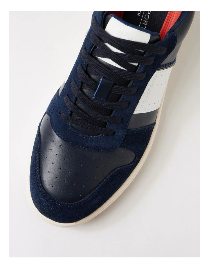 Colway Navy White Suede Sneakers image 4