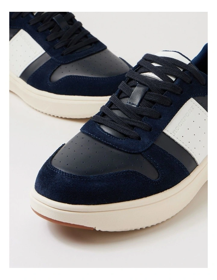 Colway Navy White Suede Sneakers image 5