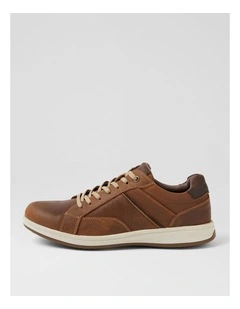 Jeb Taupe Crazyhorse Leather Lace Up Flats