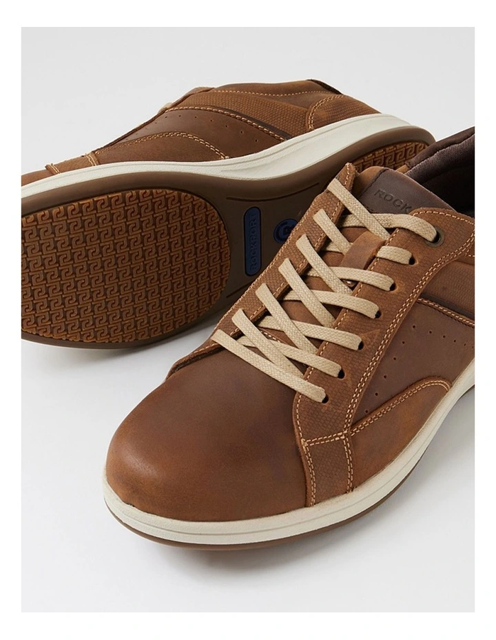 Jeb Taupe Crazyhorse Leather Lace Up Flats image 5