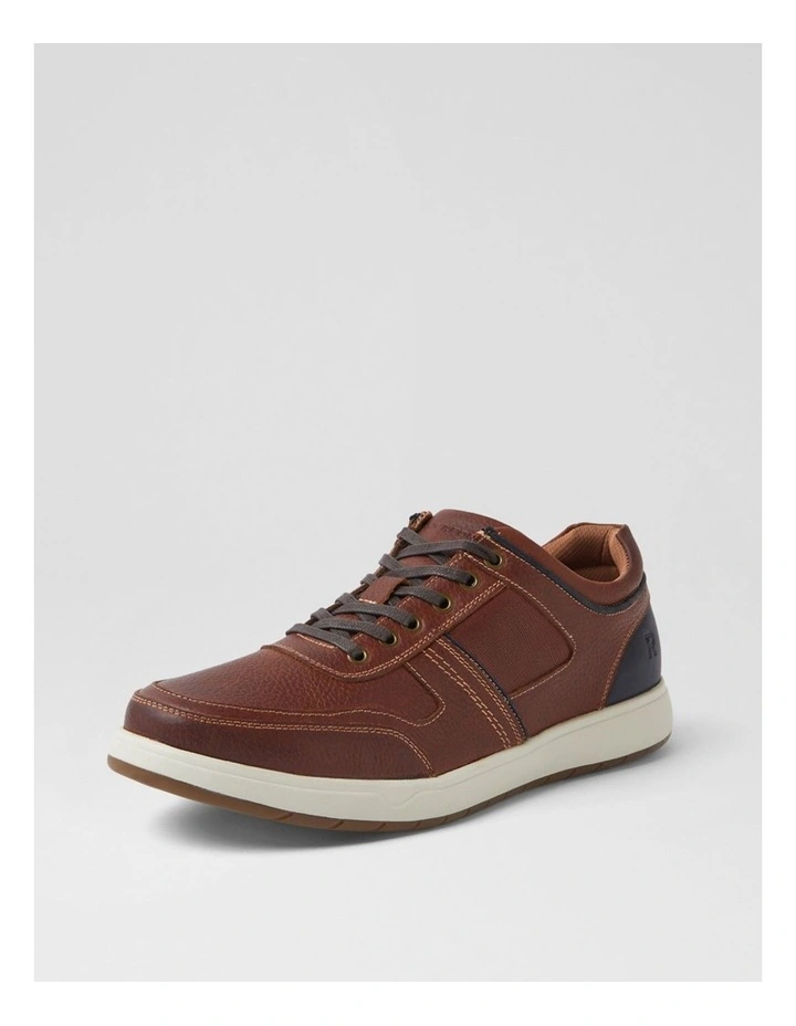 Zeus Cognac Leather Sneakers image 2