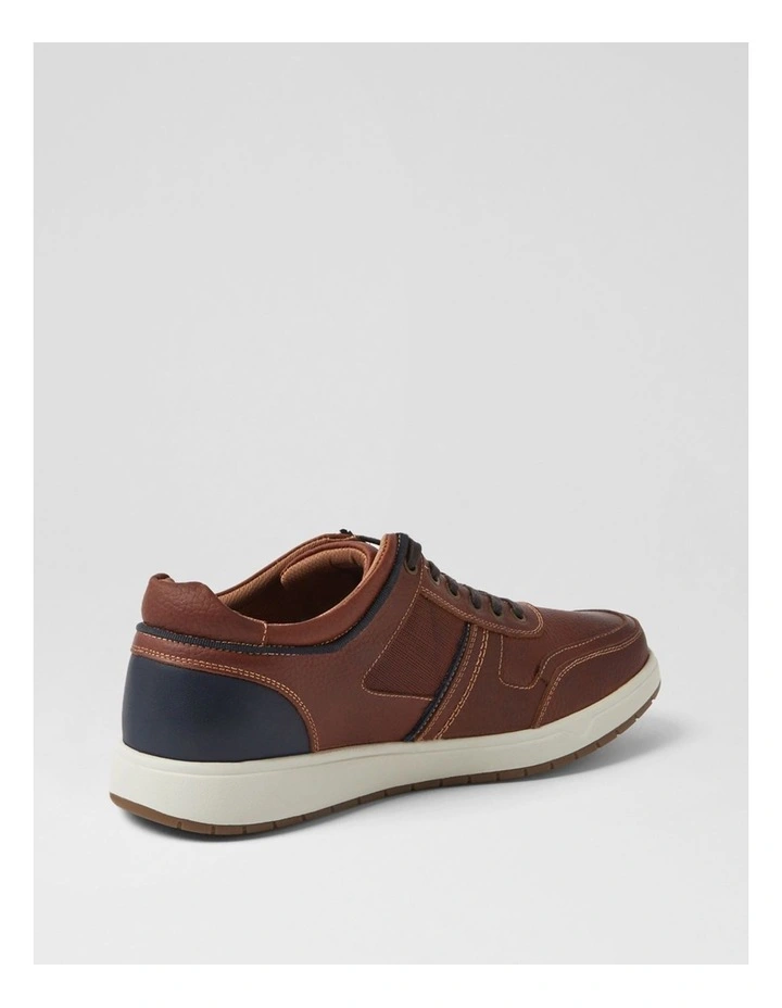 Zeus Cognac Leather Sneakers image 3