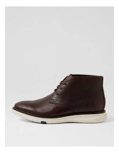 Dolittle Brown Leather Lace Up Boots