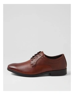 Volwell Tan Leather Lace Up Flats