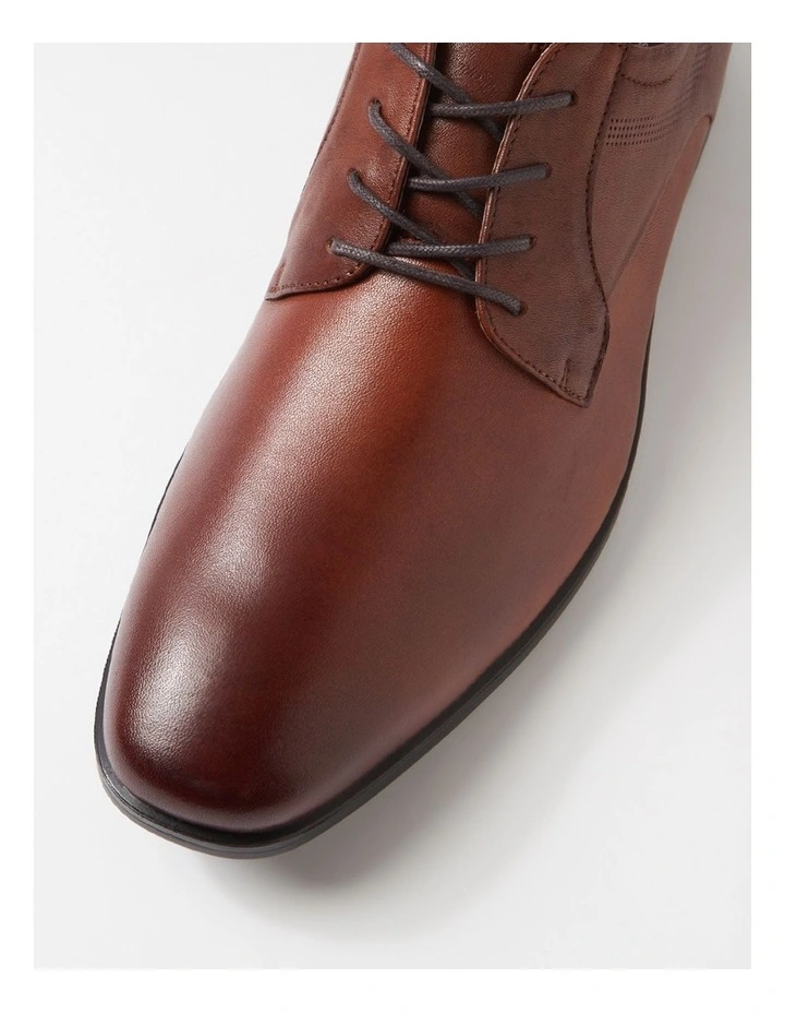 Volwell Tan Leather Lace Up Flats image 4