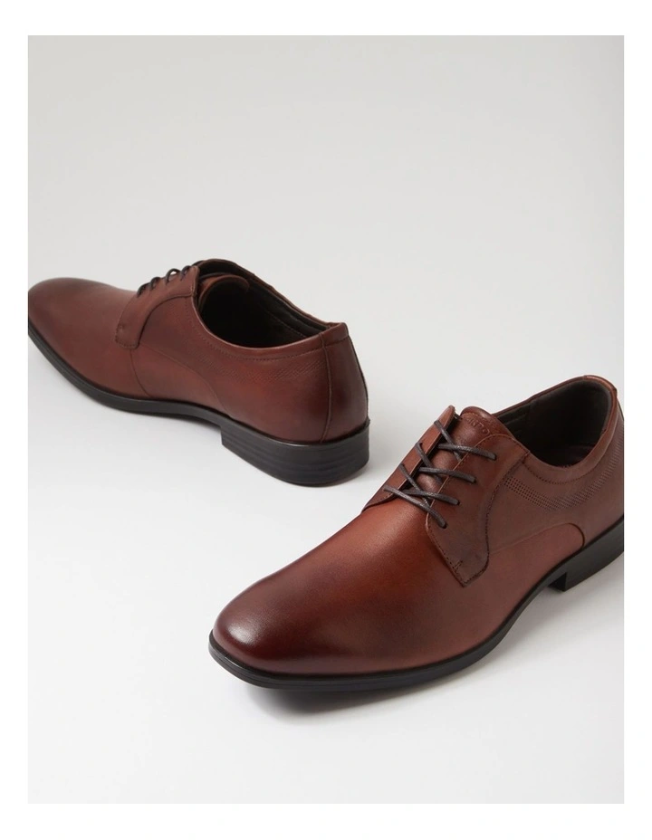 Volwell Tan Leather Lace Up Flats image 5