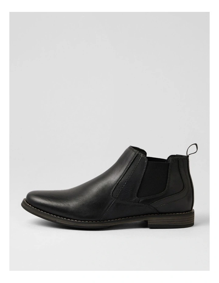 Mills Black Leather Ankle Boots image 1