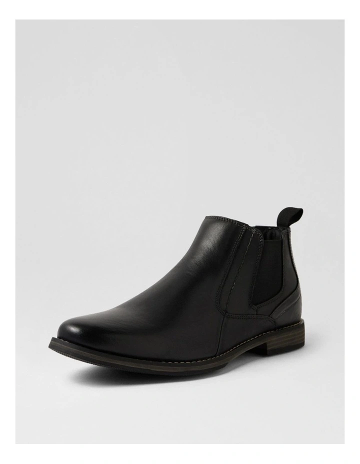 Mills Black Leather Ankle Boots image 2