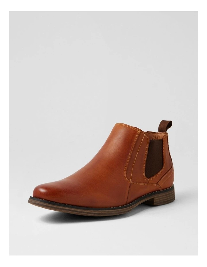 Mills Tan Leather Ankle Boots image 2