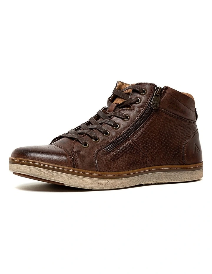 Tivoli Brown Leather Ankle Boots image 2