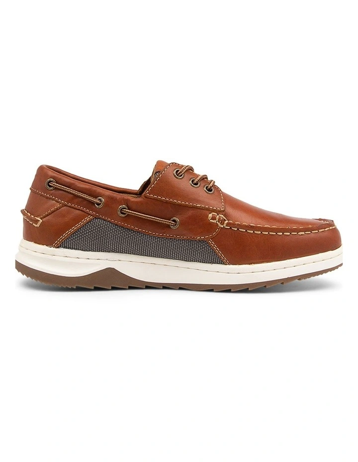 Gull Tan Leather Boat Shoes image 4