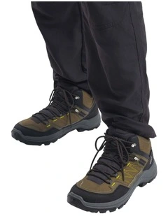 Decathlon - Mens high-rise waterproof hiking boots - MH100 Black