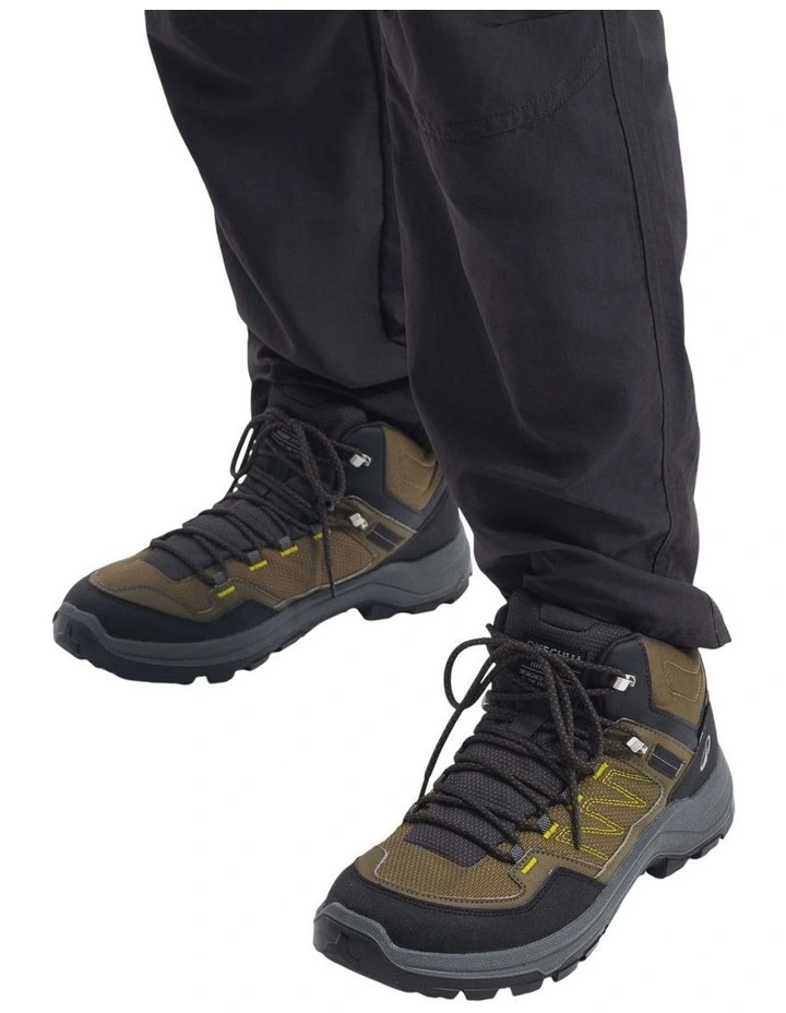 Decathlon - Mens high-rise waterproof hiking boots - MH100 Black image 1