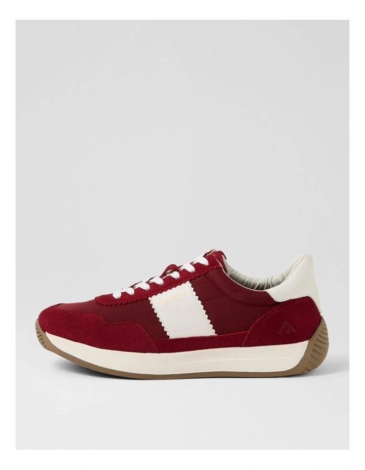 Larny Maroon Suede Nylon Sneakers image 1