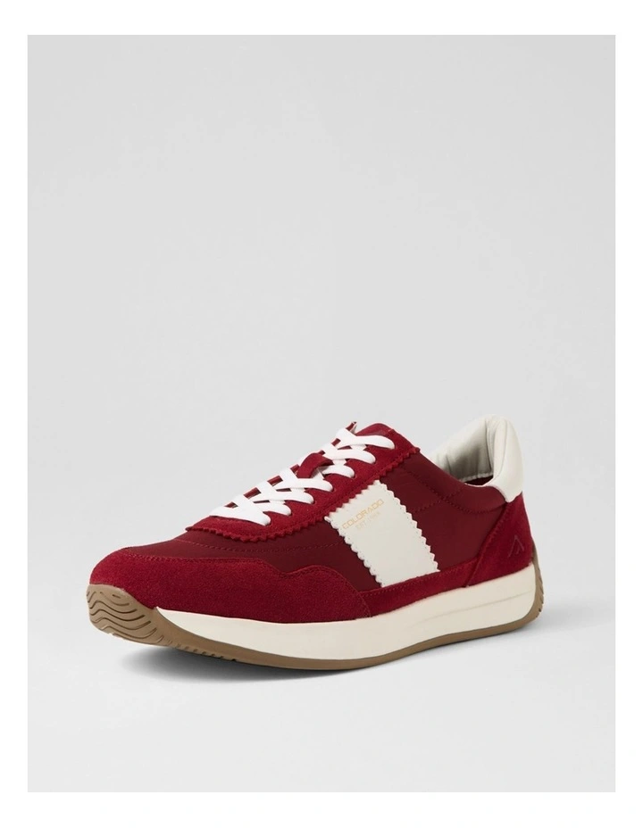 Larny Maroon Suede Nylon Sneakers image 2