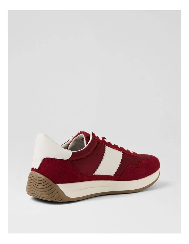 Larny Maroon Suede Nylon Sneakers image 3