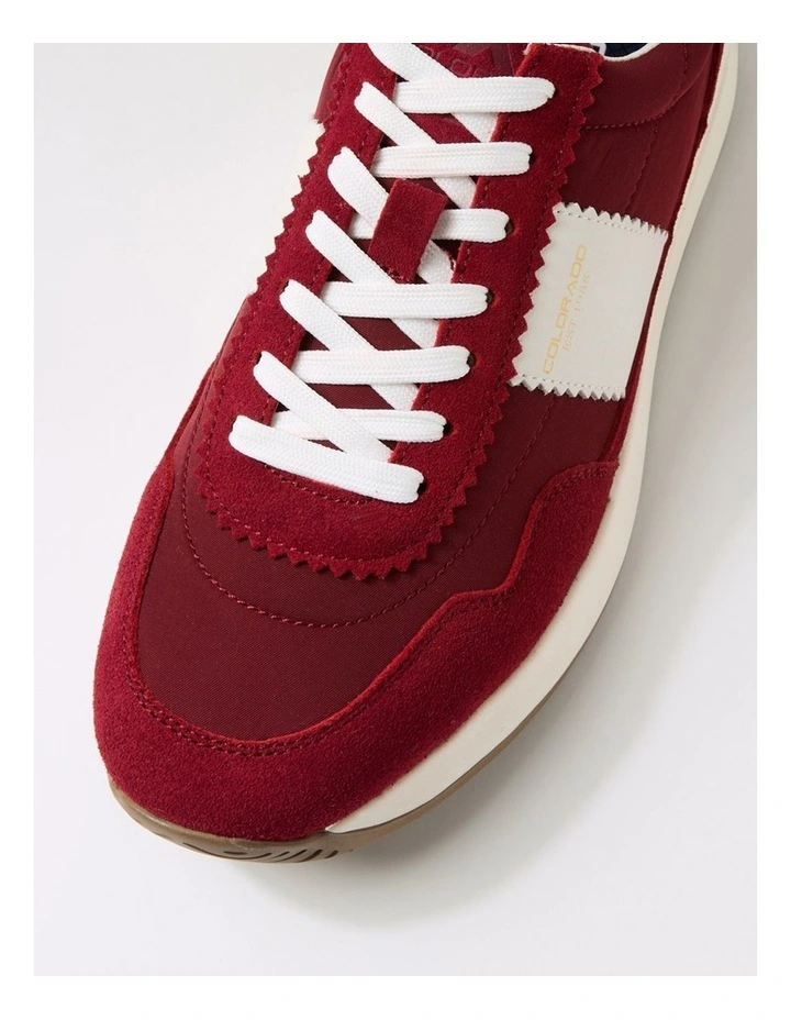 Larny Maroon Suede Nylon Sneakers image 4