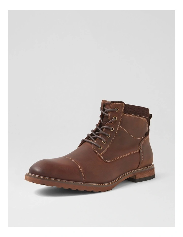 Chimney Chocolate Leather Lace Up Boots image 2