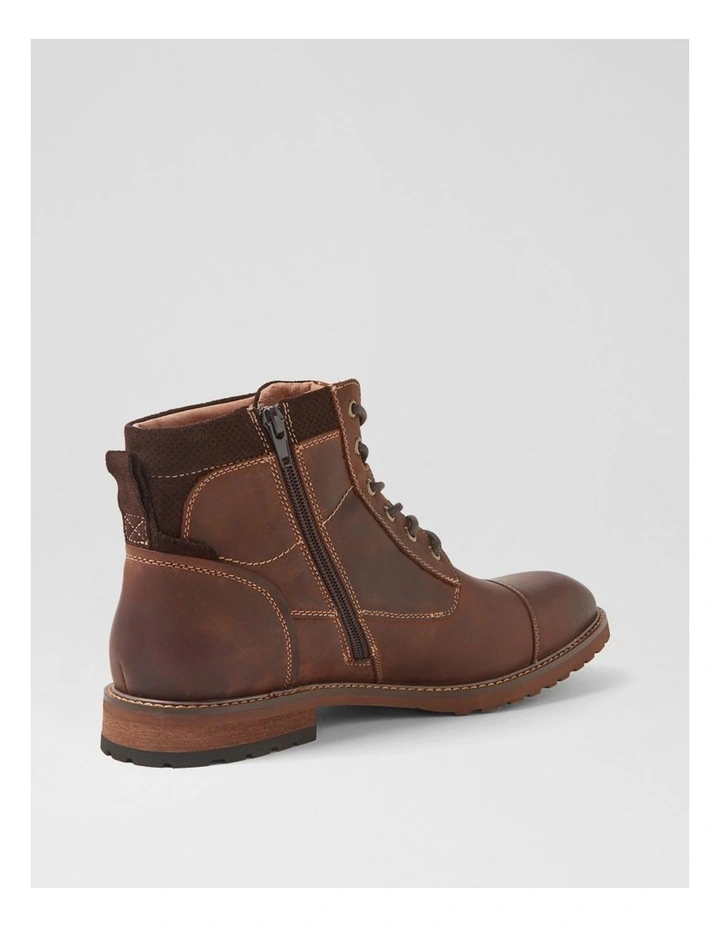Chimney Chocolate Leather Lace Up Boots image 3