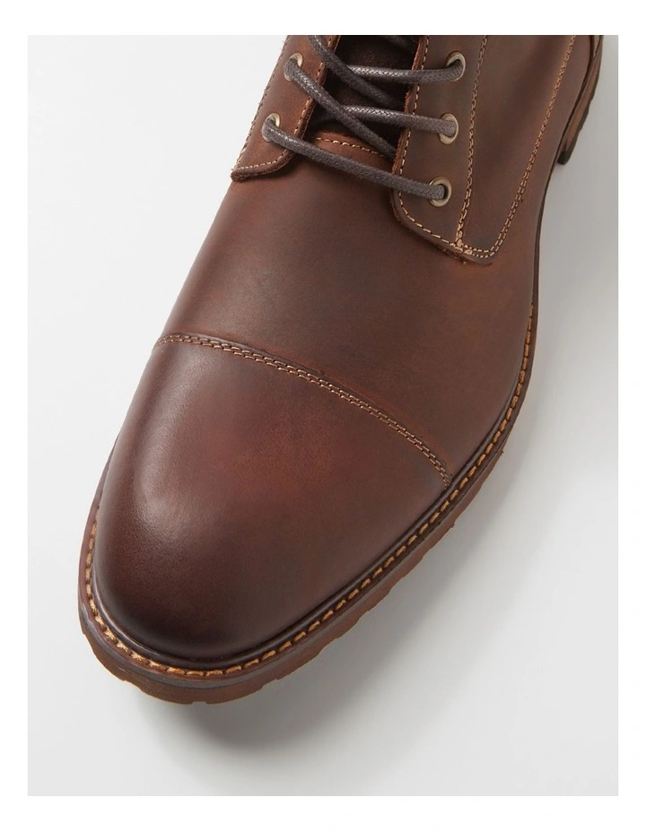 Chimney Chocolate Leather Lace Up Boots image 4