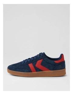 Condor Navy Red Leather Microsuede Sneakers