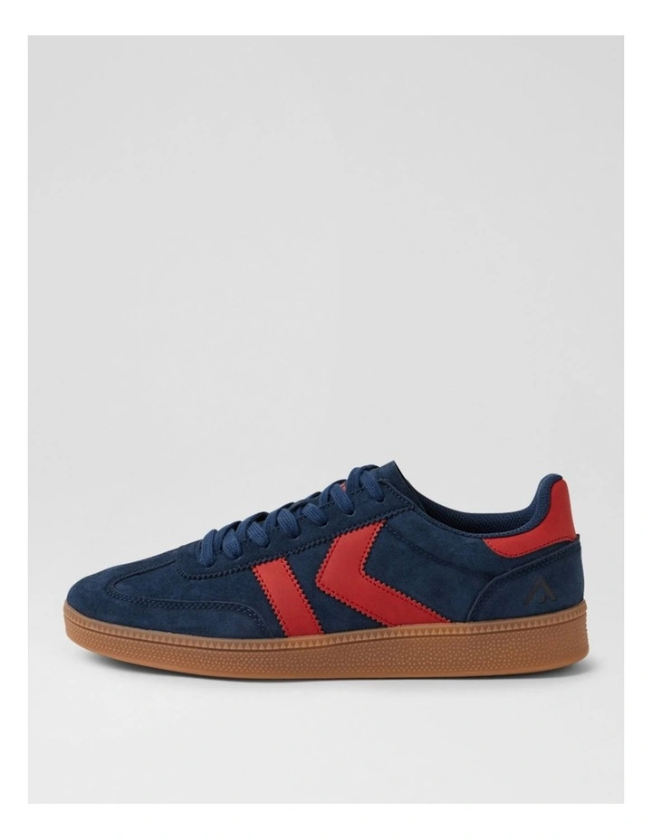 Condor Navy Red Leather Microsuede Sneakers image 1