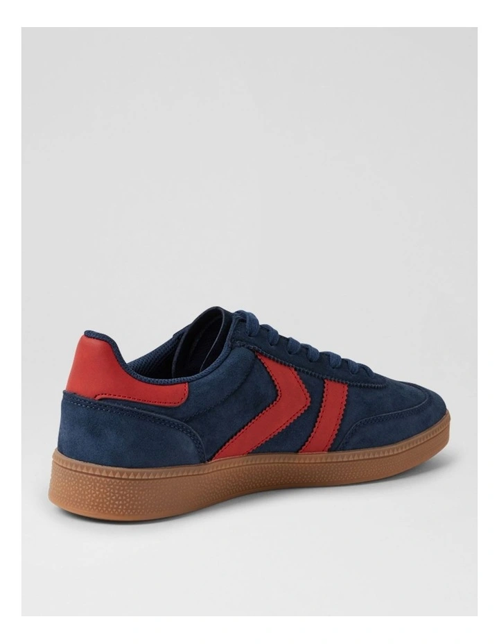 Condor Navy Red Leather Microsuede Sneakers image 3