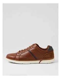 Keffler Cognac Leather Sneakers