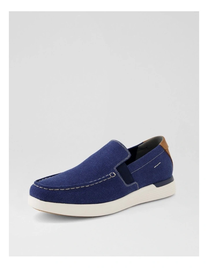 Trepid Navy Canvas Flat Shoes image 2