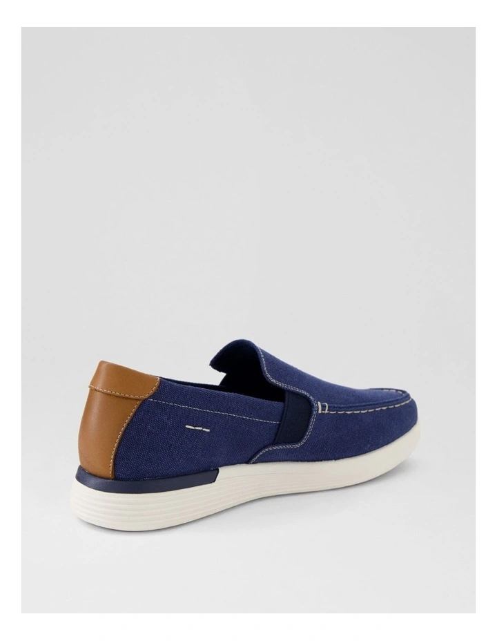 Trepid Navy Canvas Flat Shoes image 3